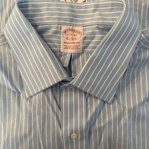 Brooks Brothers Light Blue Pinstripe Dress Shirt